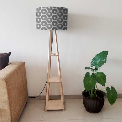 Tall Wooden Standing Lamps  -   Grey Retro Art Nutcase
