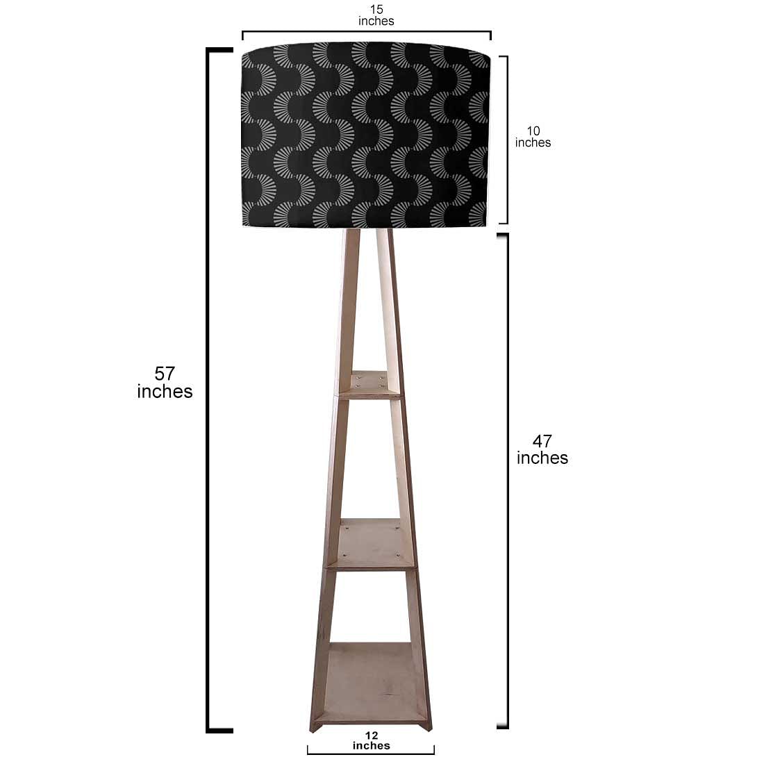 Floor Lamps for Living Room  -   Black and White Retro Pattern Nutcase