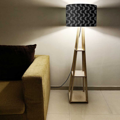 Floor Lamps for Living Room  -   Black and White Retro Pattern Nutcase