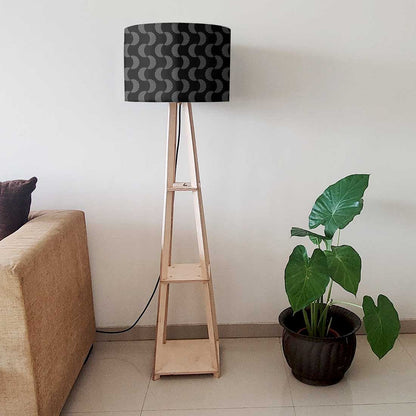 Floor Lamps for Living Room  -   Black and White Retro Pattern Nutcase