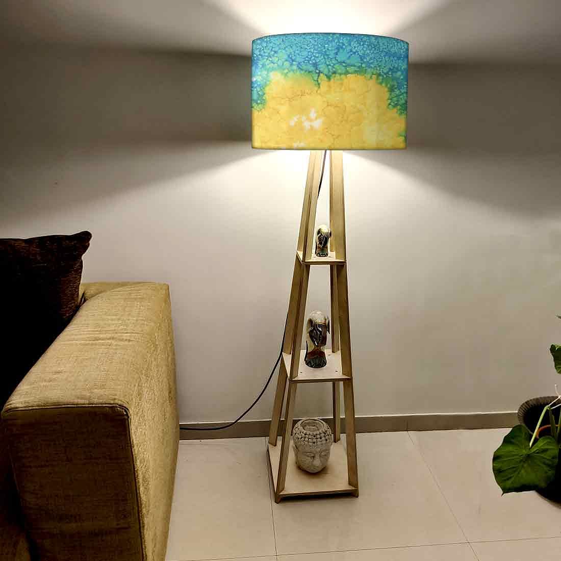 Wooden Standing Tripod Lamp for Living Room - Space Nutcase