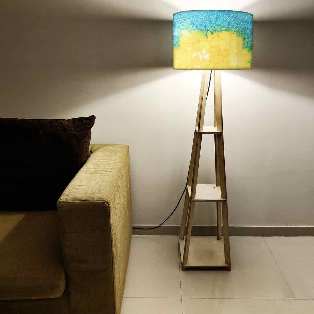 Wooden Standing Tripod Lamp for Living Room - Space Nutcase