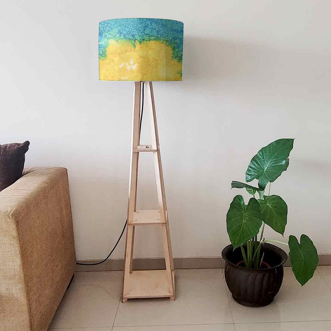 Wooden Standing Tripod Lamp for Living Room - Space Nutcase