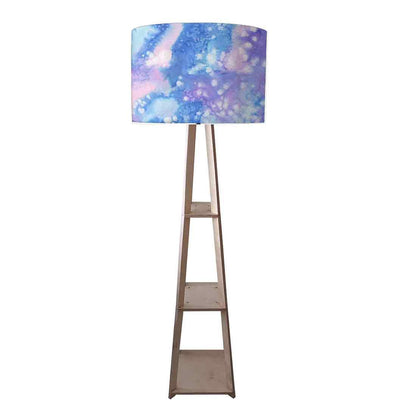 Tripod Floor Lamp  -   Arctic Space Sky Blue Watercolor Nutcase