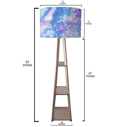 Tripod Floor Lamp  -   Arctic Space Sky Blue Watercolor Nutcase