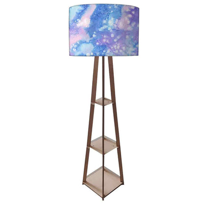 Tripod Floor Lamp  -   Arctic Space Sky Blue Watercolor Nutcase