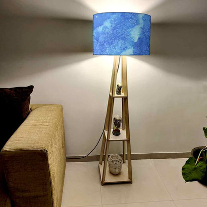 Tripod Table Lamp Wooden for Bedside Light - Blue Space 0151 Nutcase