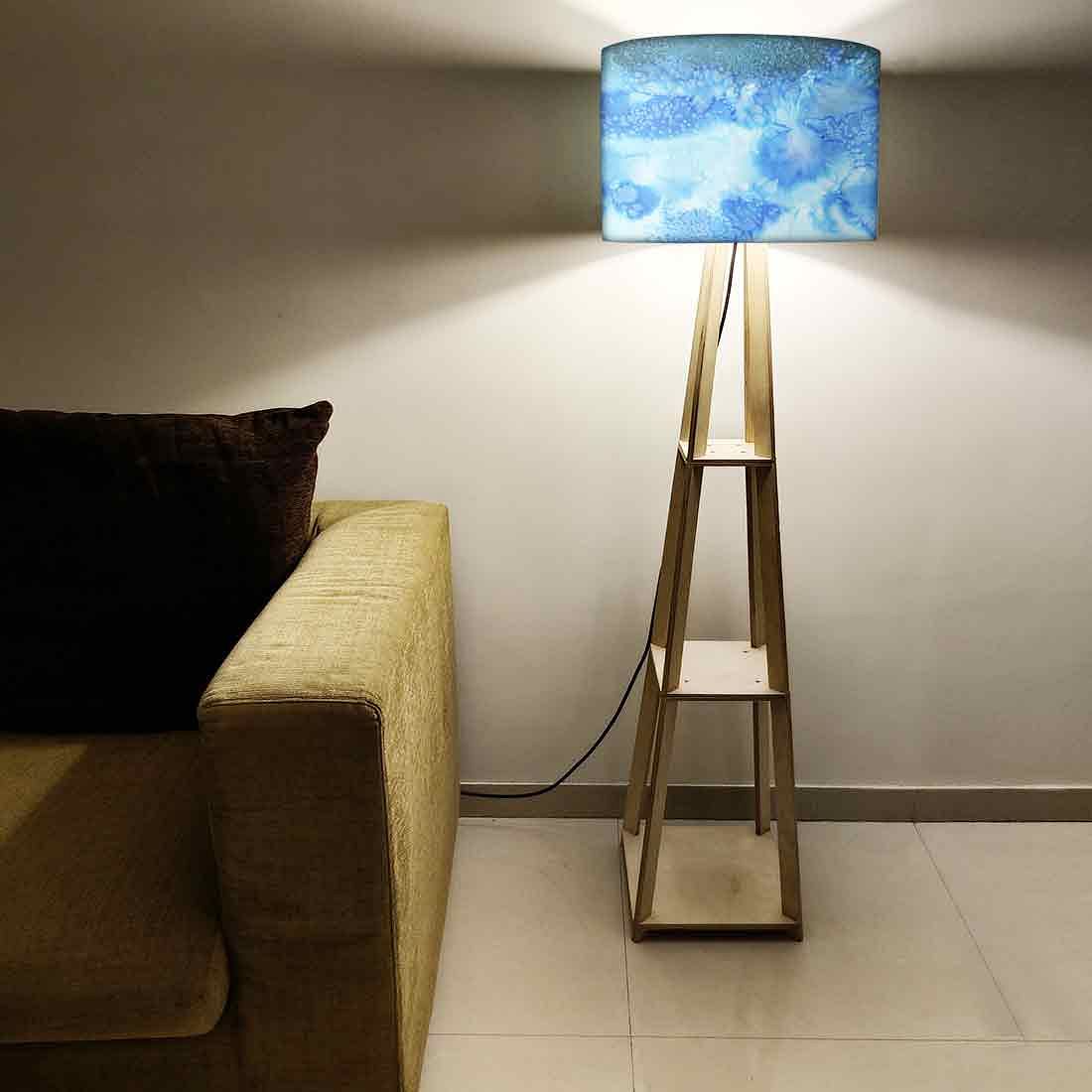 Sky Blue Tripod Floor Lamps for Living Room Nutcase