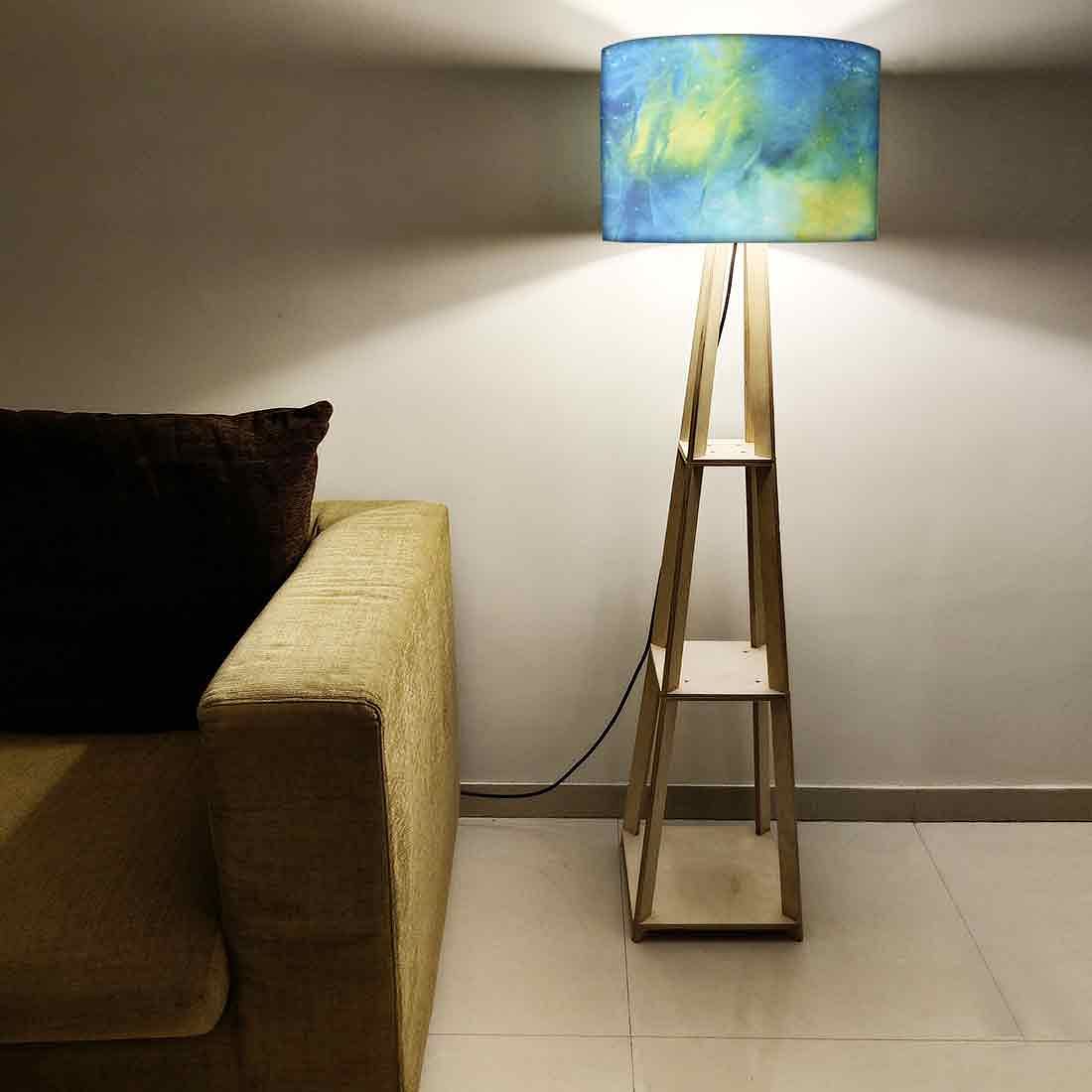 Standing Lamps For Living Room  -   Arctic Space Blue Watercolor Nutcase