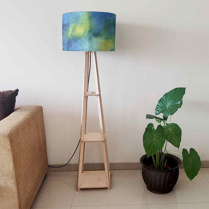 Standing Lamps For Living Room  -   Arctic Space Blue Watercolor Nutcase