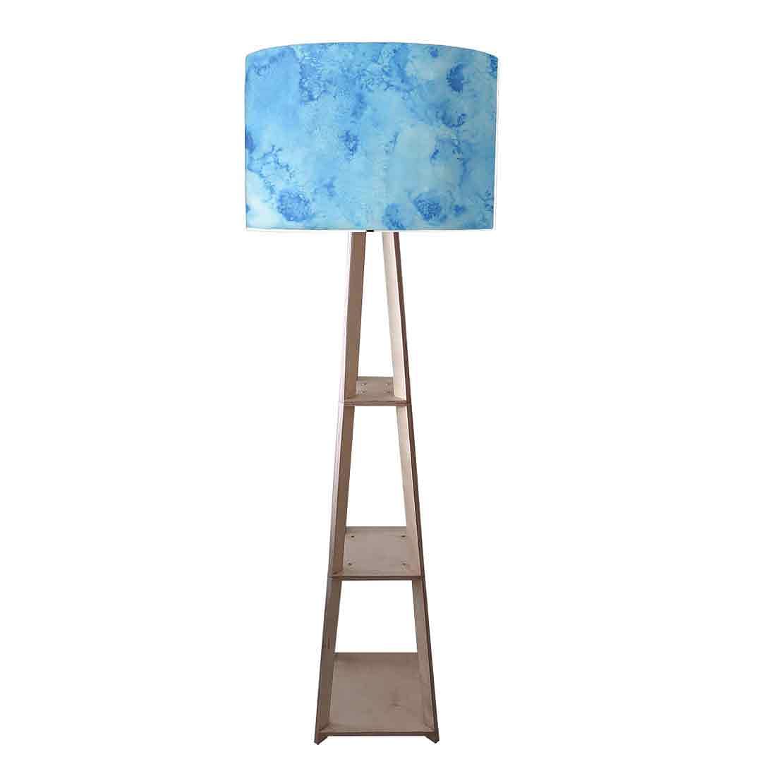 Large Wooden Floor Lamp  -   Colorful Feathers Nutcase