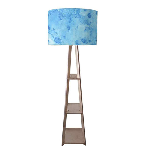 Large Wooden Floor Lamp  -   Colorful Feathers Nutcase