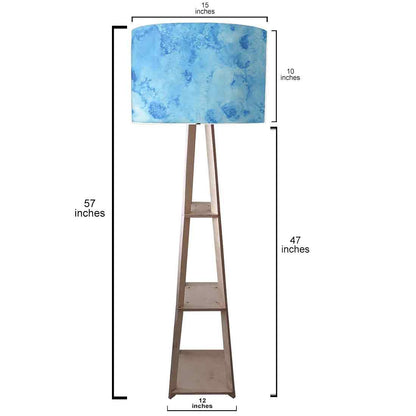 Large Wooden Floor Lamp  -   Colorful Feathers Nutcase