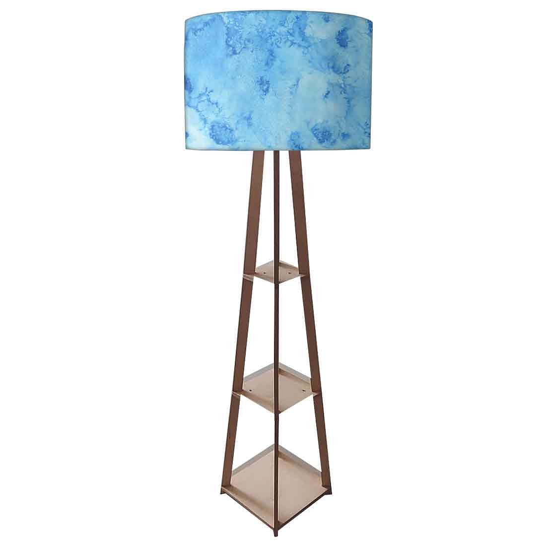 Large Wooden Floor Lamp  -   Colorful Feathers Nutcase