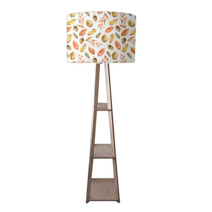 Small Wooden Floor Lamp  -   Green Leaf Nutcase