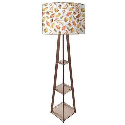Small Wooden Floor Lamp  -   Green Leaf Nutcase