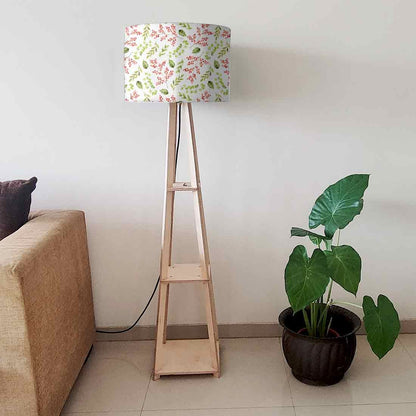 Standing Tripod Lamp  -   Pink Flower Nutcase
