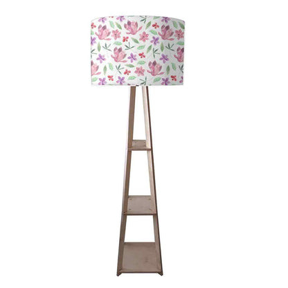 Tripod Floor Lamp  -   Green Flower Nutcase
