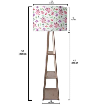 Tripod Floor Lamp  -   Green Flower Nutcase