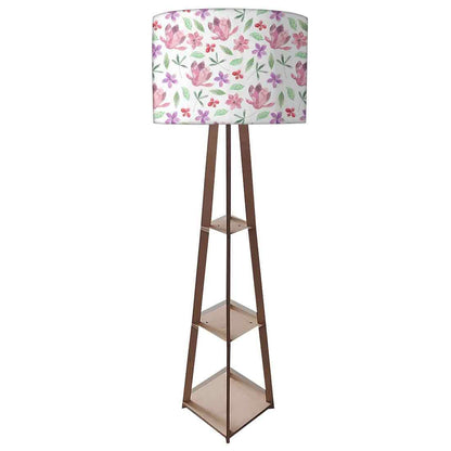 Tripod Floor Lamp  -   Green Flower Nutcase