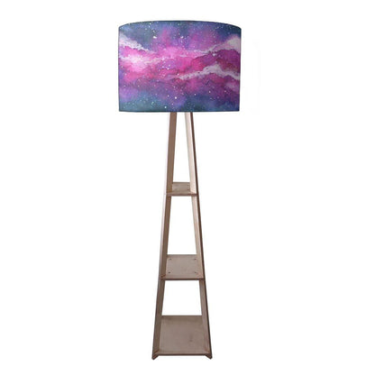 Wooden Shelf Tripod Floor Lamp for Bedroom - Space Nutcase