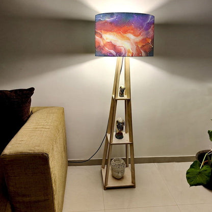 Standing Wooden Tripod Light for Living Room - Space Nutcase