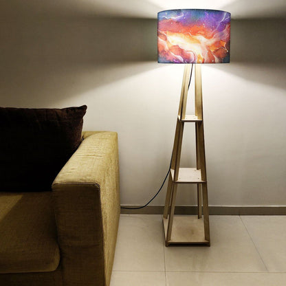 Standing Wooden Tripod Light for Living Room - Space Nutcase