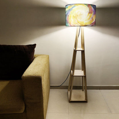 Standing Lamps For Living Room  -   Space Dark Purple Watercolor Nutcase