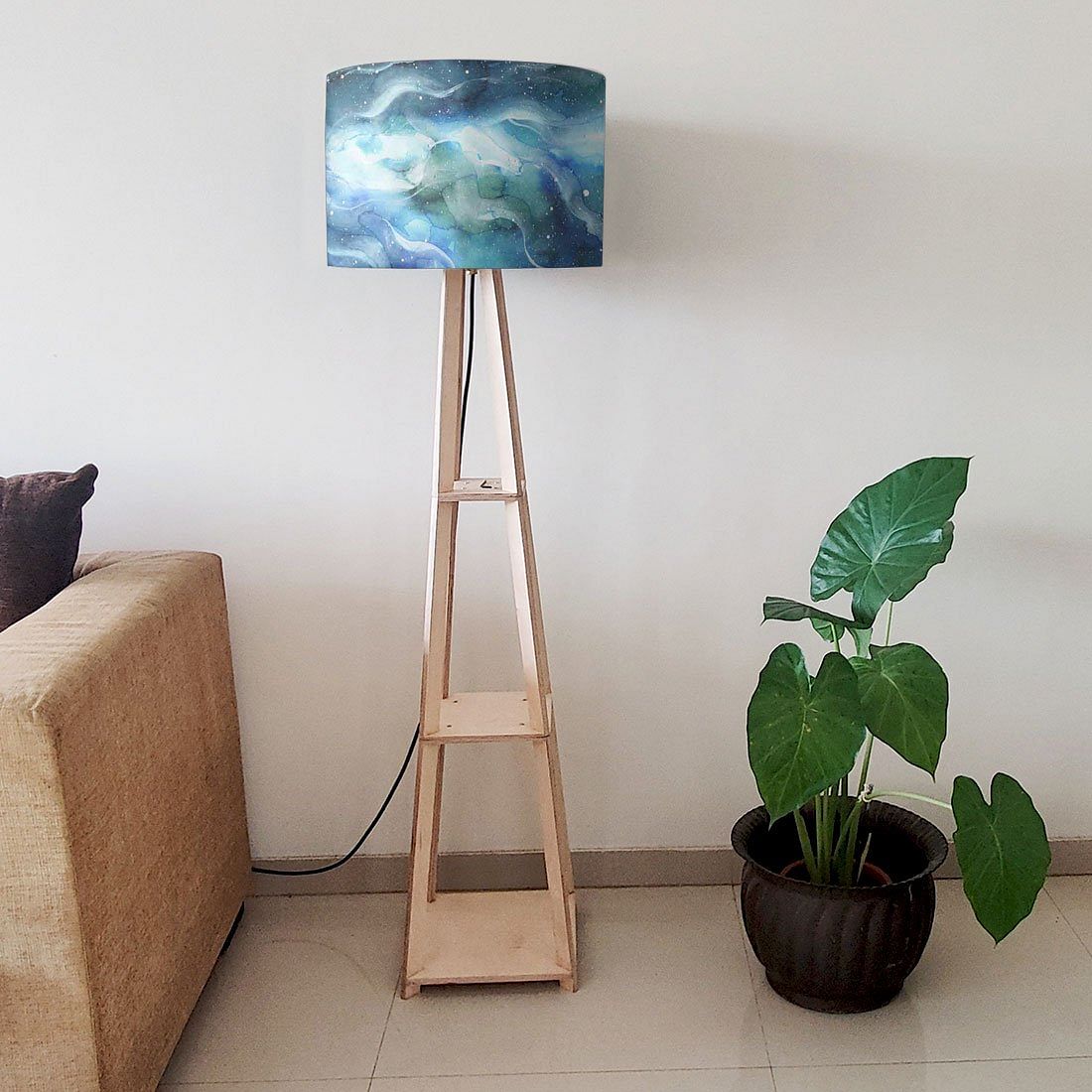 Wooden Floor Lamp Stand Only for Bedside Light - Space Nutcase