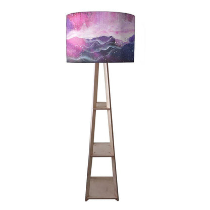 Modern Floor Lamps For Living Room  -   Pink Multicolor Ink Watercolor Nutcase