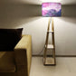 Modern Floor Lamps For Living Room  -   Pink Multicolor Ink Watercolor Nutcase