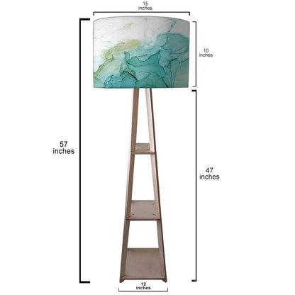 Wooden Floor Lamp  -   Pink Ink Watercolor Nutcase