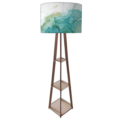 Wooden Floor Lamp  -   Pink Ink Watercolor Nutcase