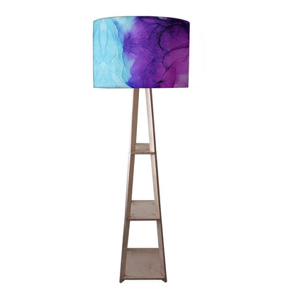 Standing Tripod Lamp  -   Blue Ink Watercolor Nutcase