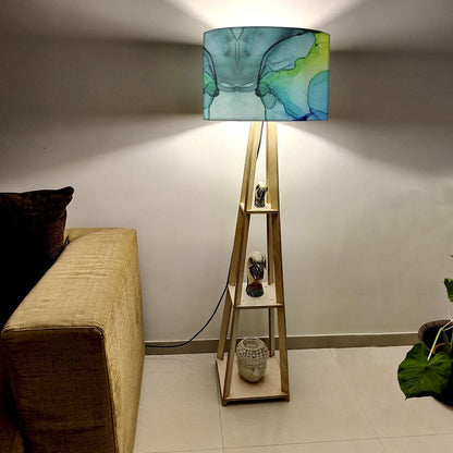 Floor Lamps For Living Room  -   Pink Orange Ink Watercolor Nutcase