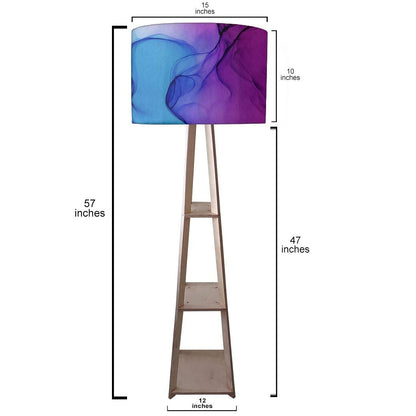 Floor Standing Lamps  -   Blue Ink Watercolor Nutcase