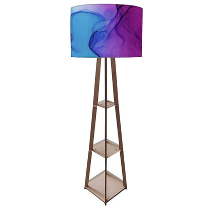 Floor Standing Lamps  -   Blue Ink Watercolor Nutcase