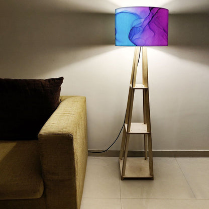 Floor Standing Lamps  -   Blue Ink Watercolor Nutcase