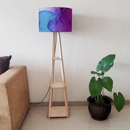 Floor Standing Lamps  -   Blue Ink Watercolor Nutcase