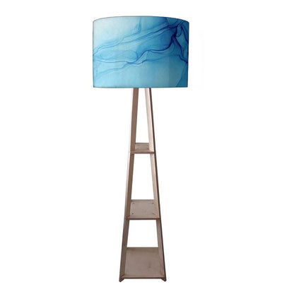 Standing Wooden Tripod Light  -   Purple Ink Watercolor Nutcase