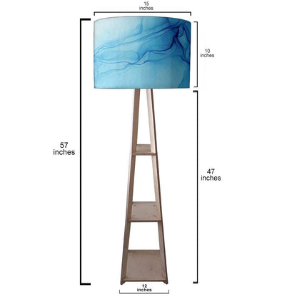 Standing Wooden Tripod Light  -   Purple Ink Watercolor Nutcase