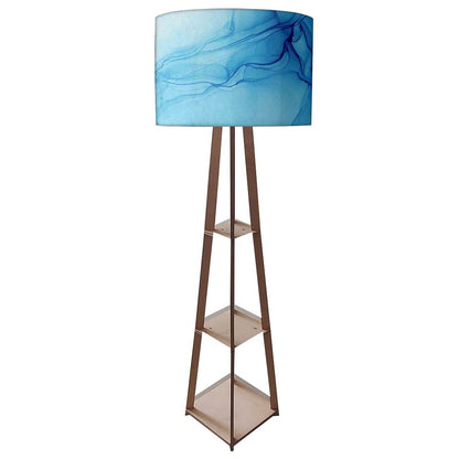 Standing Wooden Tripod Light  -   Purple Ink Watercolor Nutcase