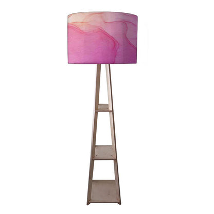 Small Wooden Floor Lamp  -   Black Ink Watercolor Nutcase