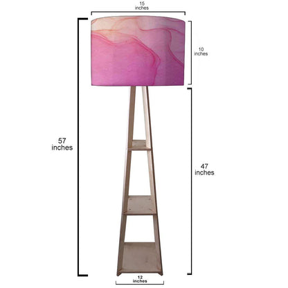 Small Wooden Floor Lamp  -   Black Ink Watercolor Nutcase