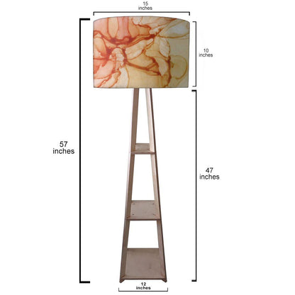 Tall Wooden Standing Lamps  -   Purple Multicolor Ink Watercolor Nutcase