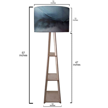 Wooden Floor Lamp  -   Pink Ink Watercolor Nutcase