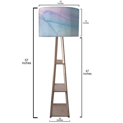 Standing Tripod Lamp  -   Orange Pink Multicolor Ink Watercolor Nutcase