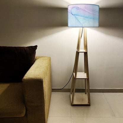 Standing Tripod Lamp  -   Orange Pink Multicolor Ink Watercolor Nutcase