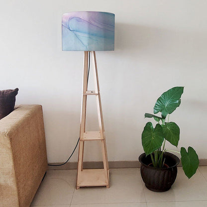 Standing Tripod Lamp  -   Orange Pink Multicolor Ink Watercolor Nutcase