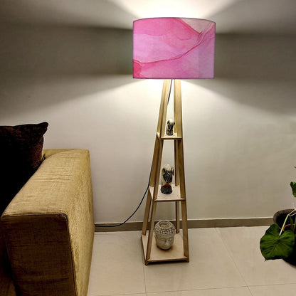 Tripod Floor Lamp  -   Dark Purple Ink Watercolor Nutcase